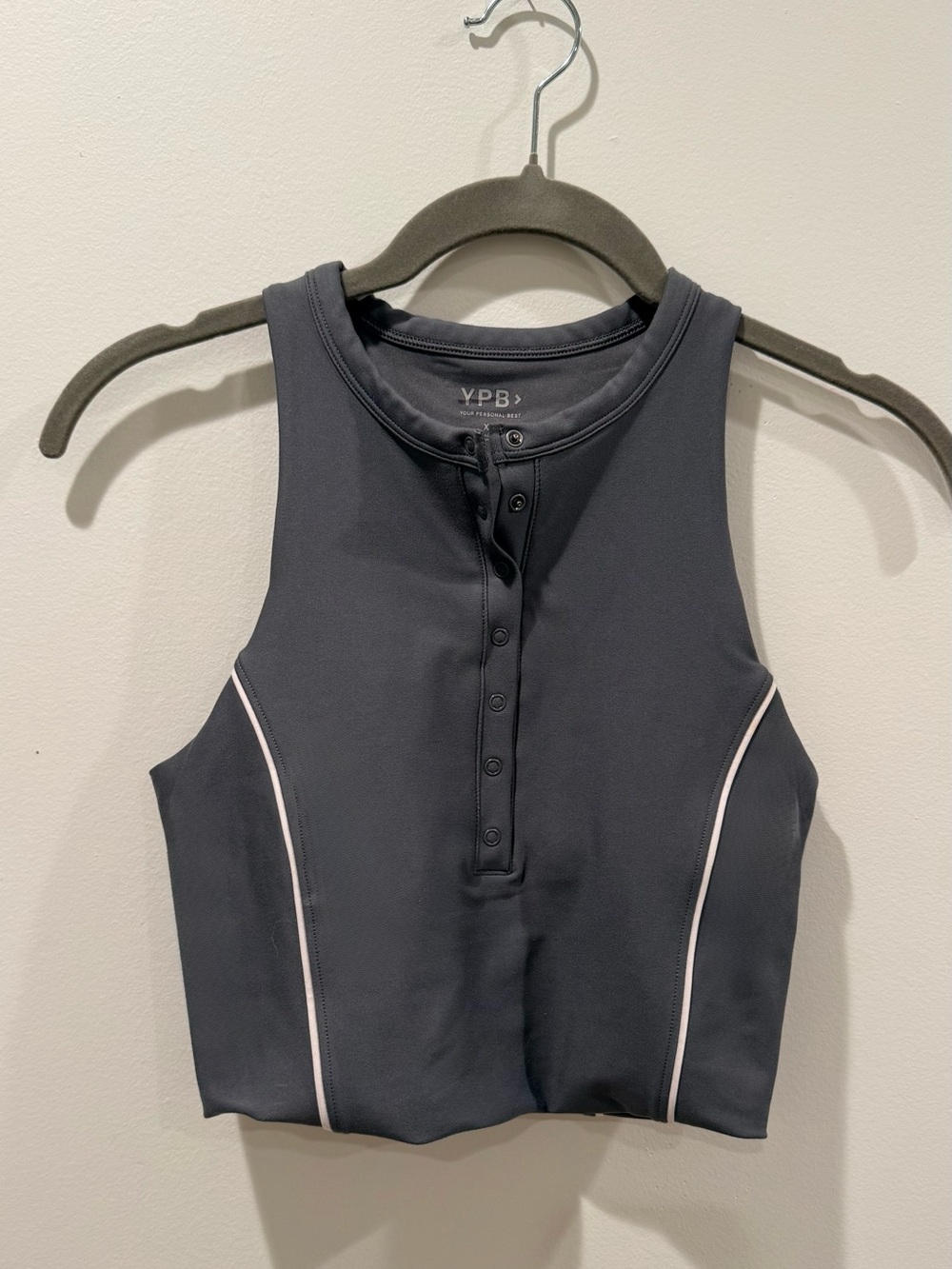 Abercrombie YPB Cropped Performance Tank | Gray